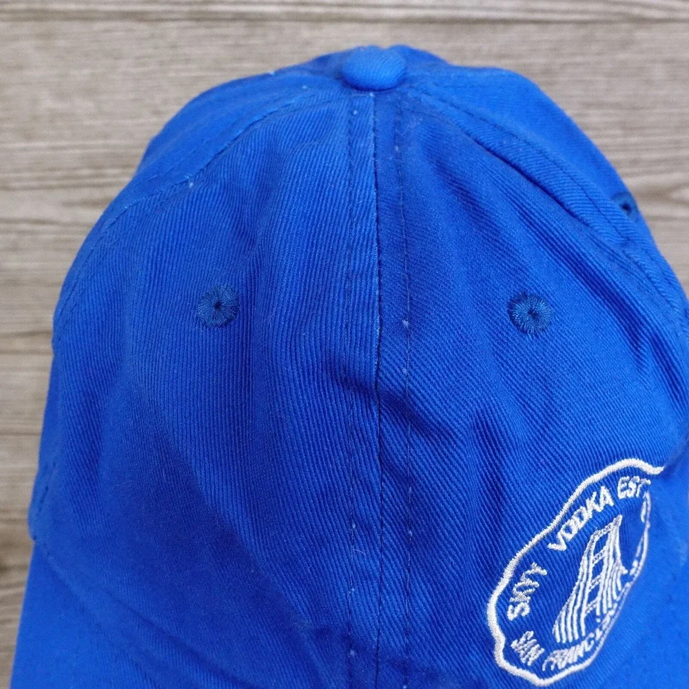 SKYY VODKA PROMO BLUE ADJUSTABLE‎ STRAPBACK BASEBALL HAT CAP